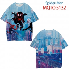 2 Styles Marvel Spider Man Cartoon European Sizes Anime Short Sleeve T Shirt
