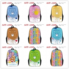 8 Styles Care Bears Cartoon Nylon Canvas Anime Backpack Bag