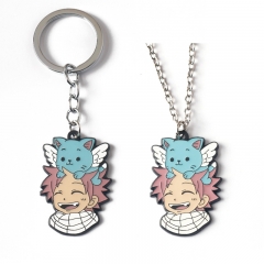 2 Styles Fairy Tail Cartoon Alloy Anime Necklace/Keychain