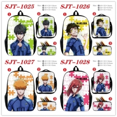 9 Styles 3PCS/SET Blue Lock Cartoon Canvas Anime Lunch Bag+Pencil Box+Backpack Bag Set