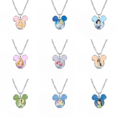 13 Styles Disney Princess Cartoon Alloy Anime Necklace