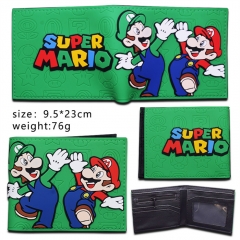 2 Styles Super Mario Bro Cartoon Coin Purse PVC Anime Short Wallet
