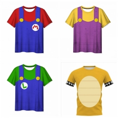 5 Styles Super Mario Bro 3D Digital Printing Anime T Shirt