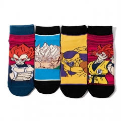 4 Styles Dragon Ball Z Free Size Anime Short Socks