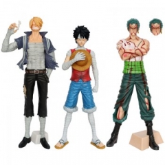 26-29CM One Piece Sanji/Luffy/Zoro Anime PVC Figure Toy