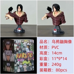 14cm Naruto Uchiha Itachi Half Bust Statue Anime PVC Figure