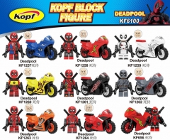 8 Styles Marvel Deadpool Movie Anime Miniature Building Blocks