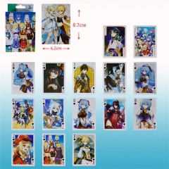 54PCS/SET Genshin Impact Cartoon Anime Paper Poker