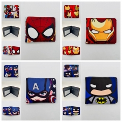 6 Styles Marvel Spider Man Iron Man Cartoon Pattern Coin Purse Anime Wallet