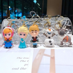 5 Styles Frozen Movie Character Cartoon Anime Figure Keychain