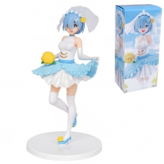 18CM Re: Zero/Re:Life in a Different World from Zero Rem Wedding Dress Cartoon Anime PVC Figure Toy