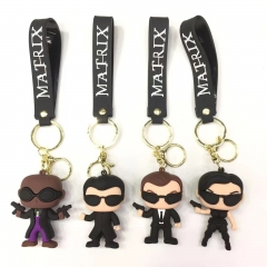 4 Styles The Matrix Anime PVC Figure Keychain