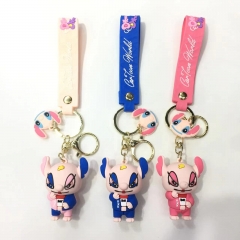 3 Styles Lilo & Stitch Anime PVC Figure Keychain