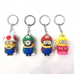 4 Styles Despicable Me Anime PVC Figure Keychain