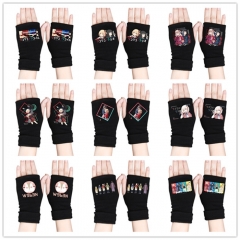 17 Styles Lycoris Recoil Anime Half Finger Gloves Winter Gloves