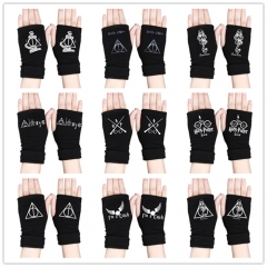 25 Styles Harry Potter Anime Half Finger Gloves Winter Gloves