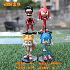 4 Styles 10CM Sonic the Hedgehog Cartoon PVC Anime Figure