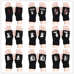 18 Styles Danganronpa: Trigger Happy Havoc Anime Half Finger Gloves Winter Gloves