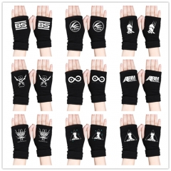 18 Styles Arknights Anime Half Finger Gloves Winter Gloves