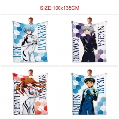 4 Styles 100*135CM EVA/Neon Genesis Evangelion Cartoon Color Printing Cosplay Anime Blanket