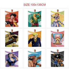 11 Styles 100*135CM One Piece Cartoon Color Printing Cosplay Anime Blanket