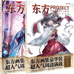 2 Styles Touhou Project Anime Poster+Hand-Painted +Lomo Card+Sticker+Stand Plate+Postcard (Set)