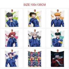 9 Styles 100*135CM Blue Lock Cartoon Color Printing Cosplay Anime Blanket