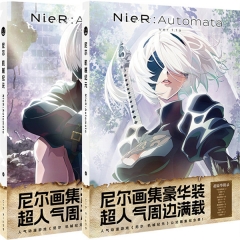 2 Styles NieR: Automata Anime Poster+Hand-Painted +Lomo Card+Sticker+Stand Plate+Postcard (Set)