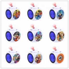 10 Styles Dragon Ball Z Cartoon LCD Anime White Projection Alarm Clock