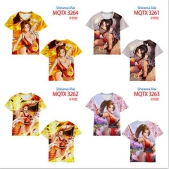 4 Styles The King of Fighters Mai Shiranui Cartoon Short Sleeve Anime T Shirt
