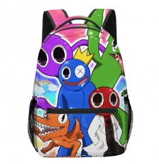 Rainbow Friends School Student Double Side Anime Backpack Bag