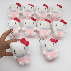 10CM 10PCS/SET Hello Kitty Anime Plush Pendant Toy