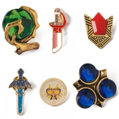 6 Styles The Legend Of Zelda Cartoon Anime Alloy Brooch Pin