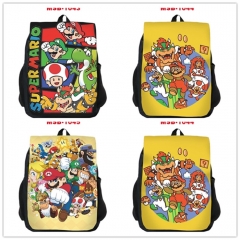 3 Styles Super Mario Bro Cartoon Pattern Anime Backpack Bag
