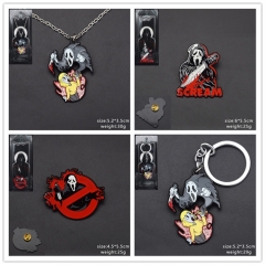 4 Styles Scream Alloy Anime Necklace/Brooch