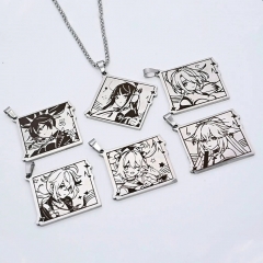6 Styles Genshin Impact Cosplay Decoration Alloy Anime Necklace