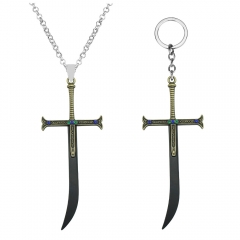 5 Styles One Piece Cosplay Movie Decoration Alloy Anime Sword Necklace