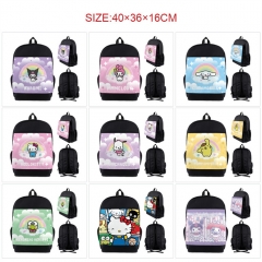 10 Styles Sanrio Melody Kuromi Cinnamoroll Cartoon Nylon Canvas Anime Backpack Bag