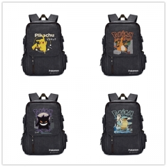 6 Styles Pokemon Cartoon Canvas School Bag for Student Anime Backpack Bag