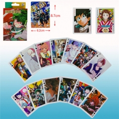 54PCS/SET My Hero Academia Cartoon Cosplay Anime Paper Poker