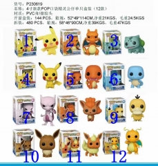 10CM 12 Styles Funko POP Pokemon Pikachu Charmander Anime PVC 781# 580# 581# Figure Toy