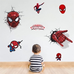11 Styles Marvel Spider Man Iron Man Hulk Decorative Room Waterproof PVC Anime Sticker