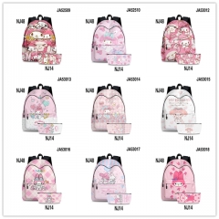 15 Styles Sanrio Melody Cartoon Anime Backpack Bag+Pencil Bag