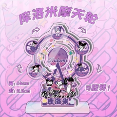 7 Styles 14CM Sanrio Hello Kitty Kuromi Cinnamoroll My Melody Ferris Wheel Anime Standing Plate