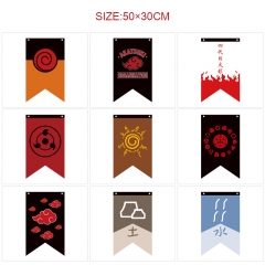 12 Styles 50*30CM Naruto Cartoon Decoration Anime Flag