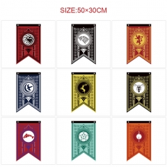 9 Styles 50*30CM Game of Thrones Cartoon Decoration Anime Flag