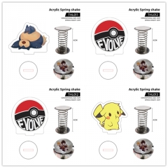 3 Styles Pokemon Acrylic Spring Shaker Anime Standing Plates