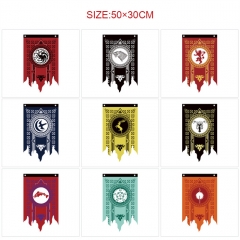 9 Styles 50*30CM Game of Thrones Cartoon Decoration Dilapidated Anime Flag