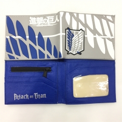 2 Styles 9.5x22.5CM Attack on Titan/Shingeki No Kyojin Cartoon Pattern Coin Purse Anime PVC Wallet