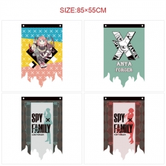 6 Styles 85*55CM SPY X FAMILY Cartoon Decoration Dilapidated Anime Flag